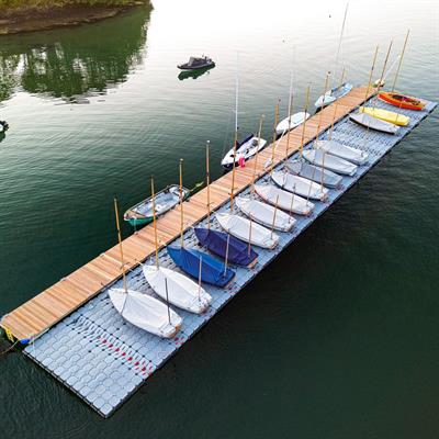 A striking mid-river pontoon for the Salcombe Harbour Authority