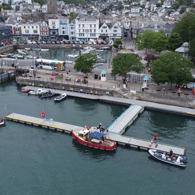 New short-term shore access pontoon for Dart Harbour